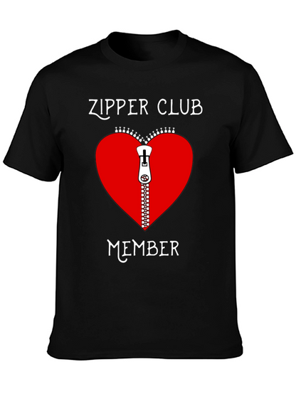 Camiseta Negra Club Cremallera Corazón