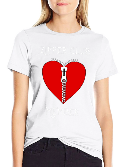 Camiseta Negra Club Cremallera Corazón