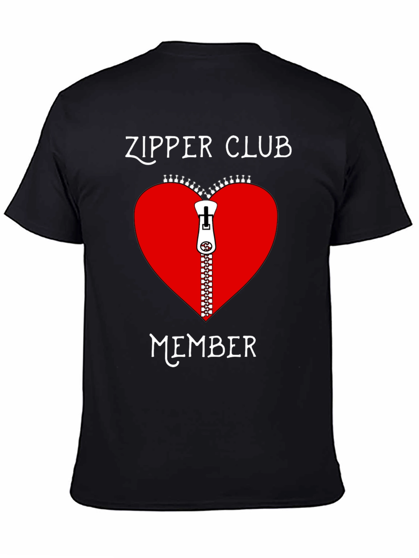 Camiseta Negra Club Cremallera Corazón