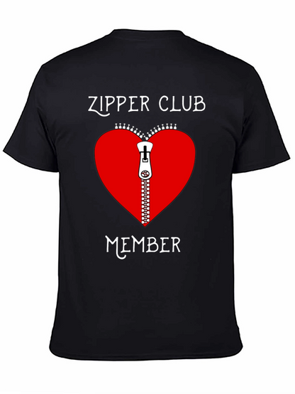 Camiseta Negra Club Cremallera Corazón