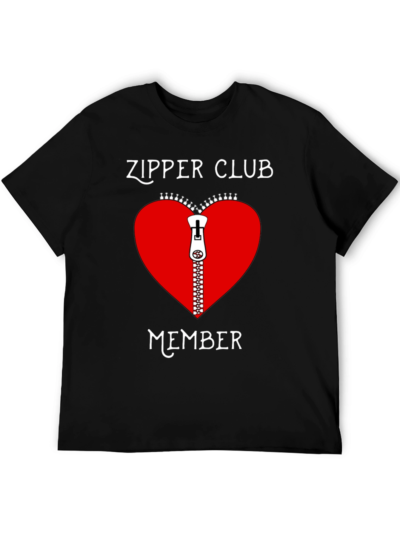 Camiseta Negra Club Cremallera Corazón