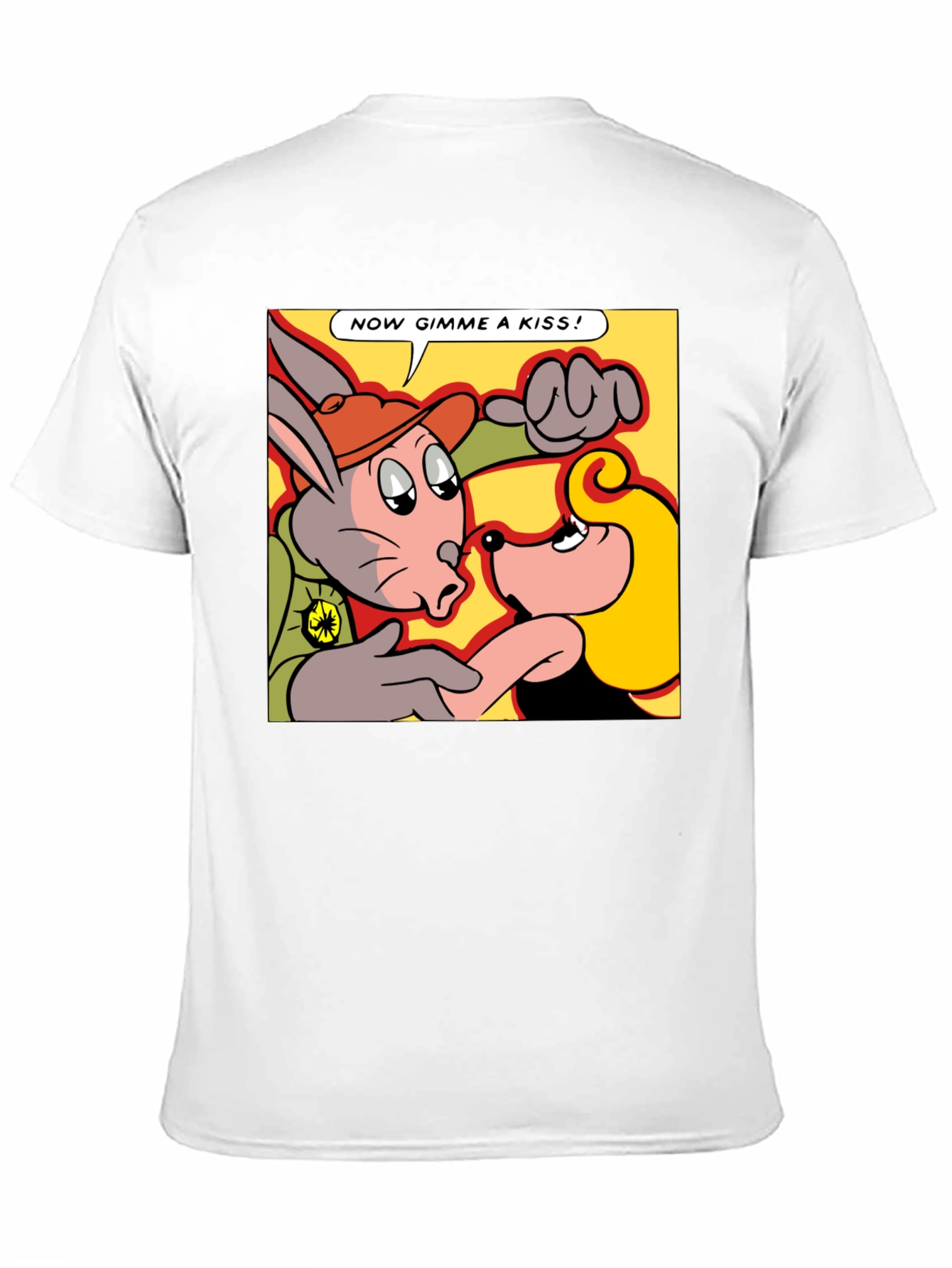 Camiseta Negra con Dibujo Animado Retro