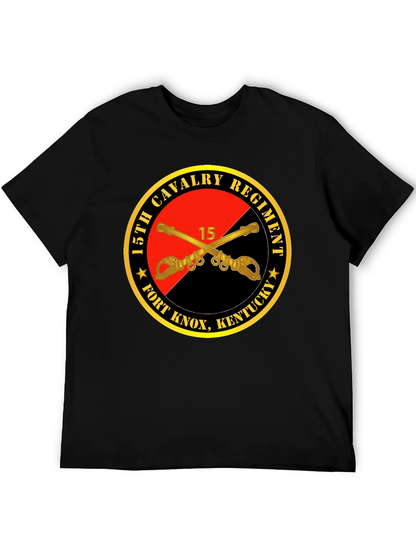 Camiseta Negra 15th Cavalry Regiment Fort Knox Kentucky