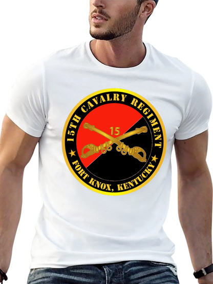 Camiseta Negra 15th Cavalry Regiment Fort Knox Kentucky