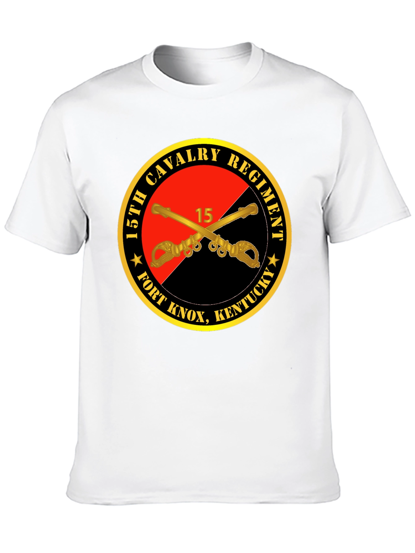 Camiseta Negra 15th Cavalry Regiment Fort Knox Kentucky