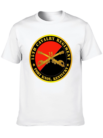 Camiseta Negra 15th Cavalry Regiment Fort Knox Kentucky