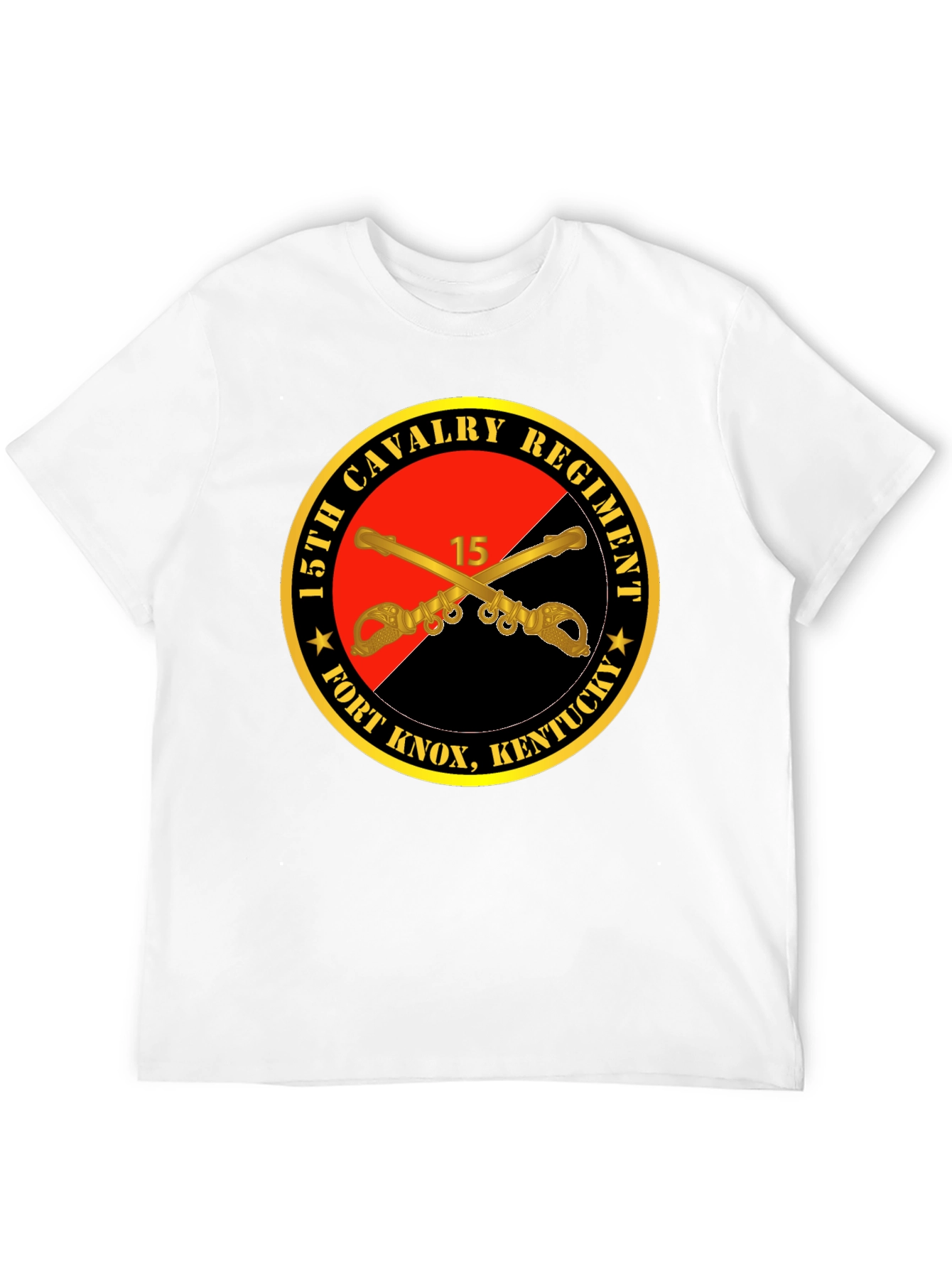 Camiseta Negra 15th Cavalry Regiment Fort Knox Kentucky