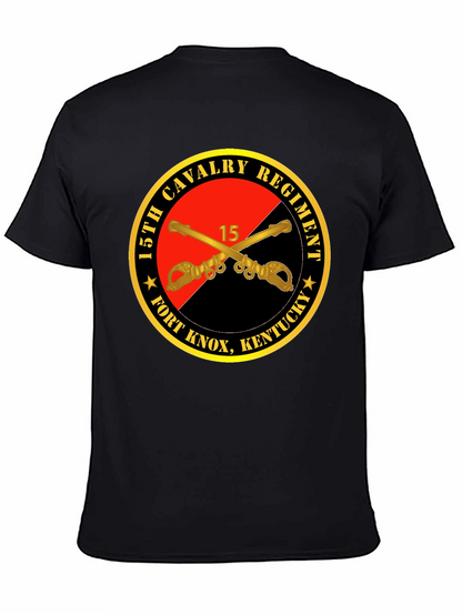 Camiseta Negra 15th Cavalry Regiment Fort Knox Kentucky