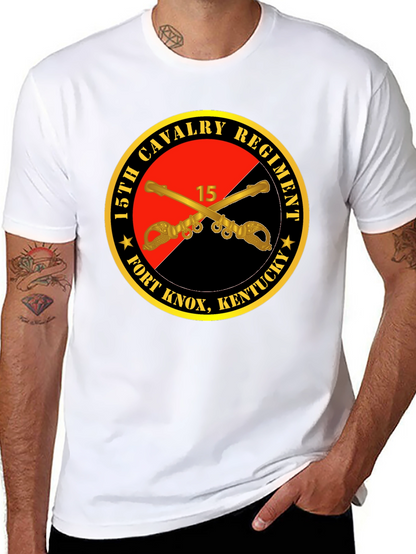 Camiseta Negra 15th Cavalry Regiment Fort Knox Kentucky