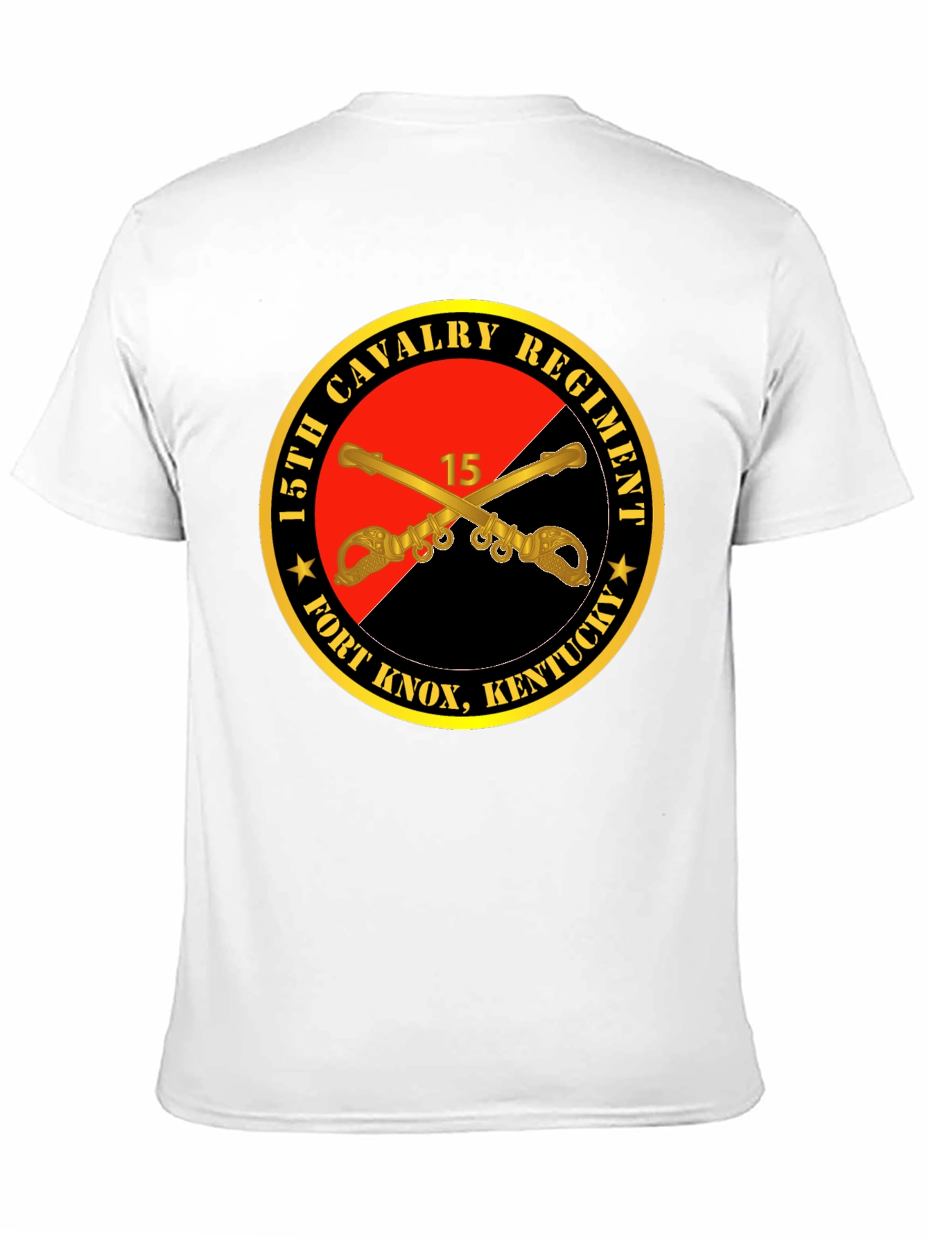 Camiseta Negra 15th Cavalry Regiment Fort Knox Kentucky