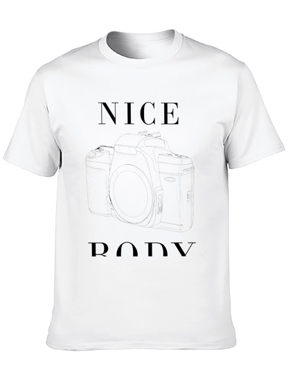 Camiseta Negra Humorística Nice Body