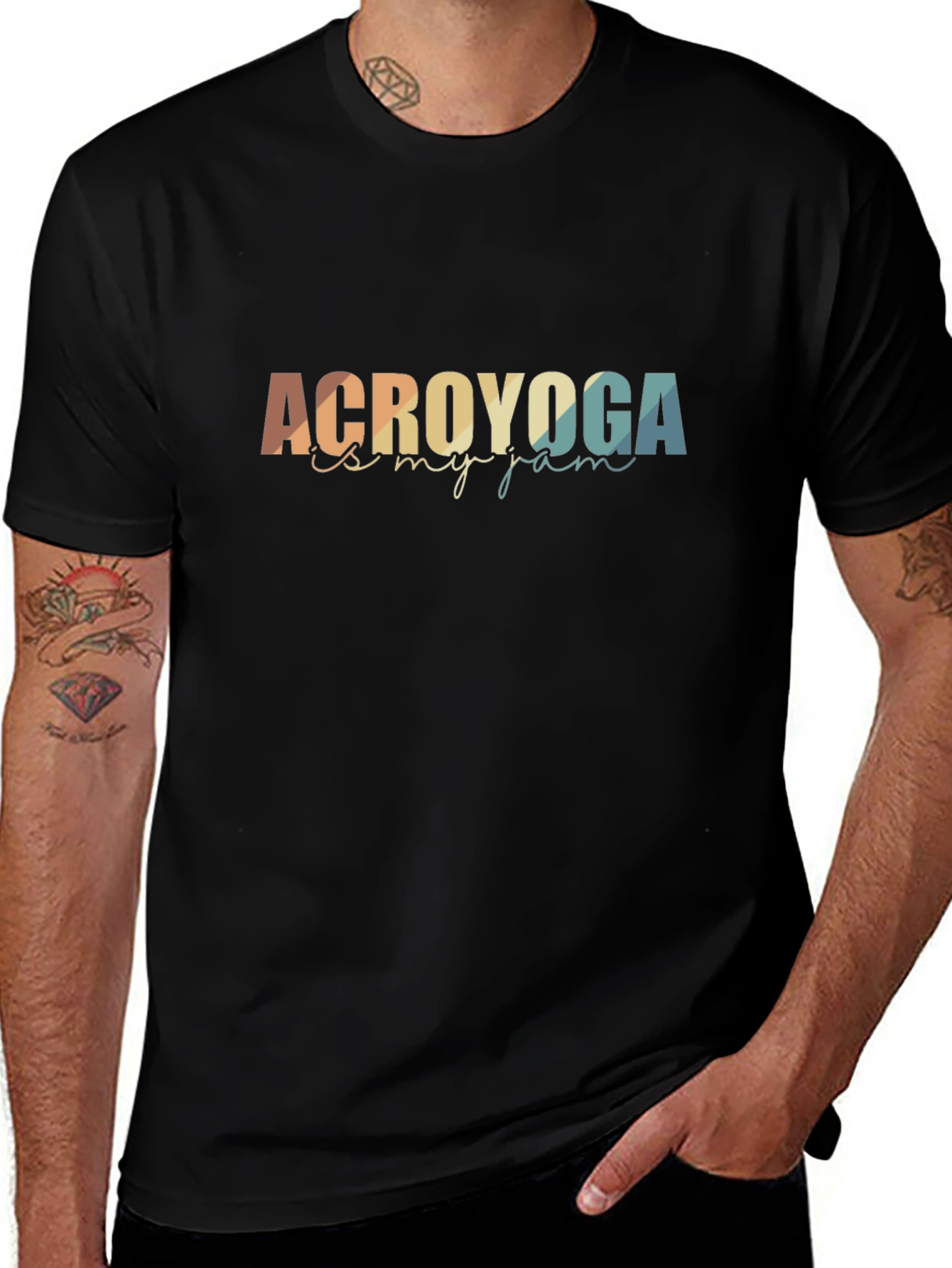 Camiseta Negra Acroyoga es mi Jam