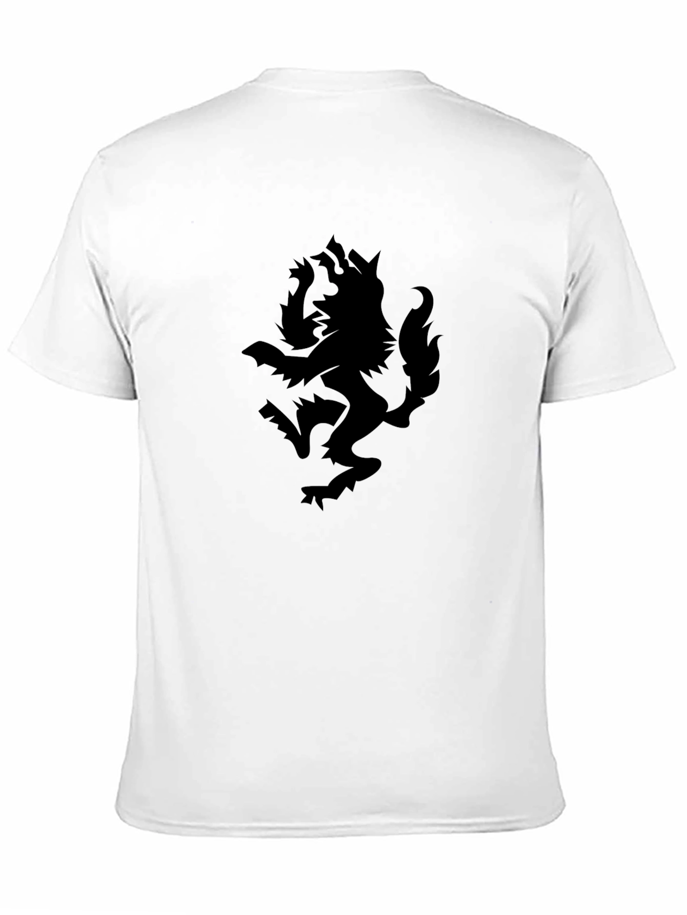 Camiseta Negra con Diseño de Lobo Impreso
