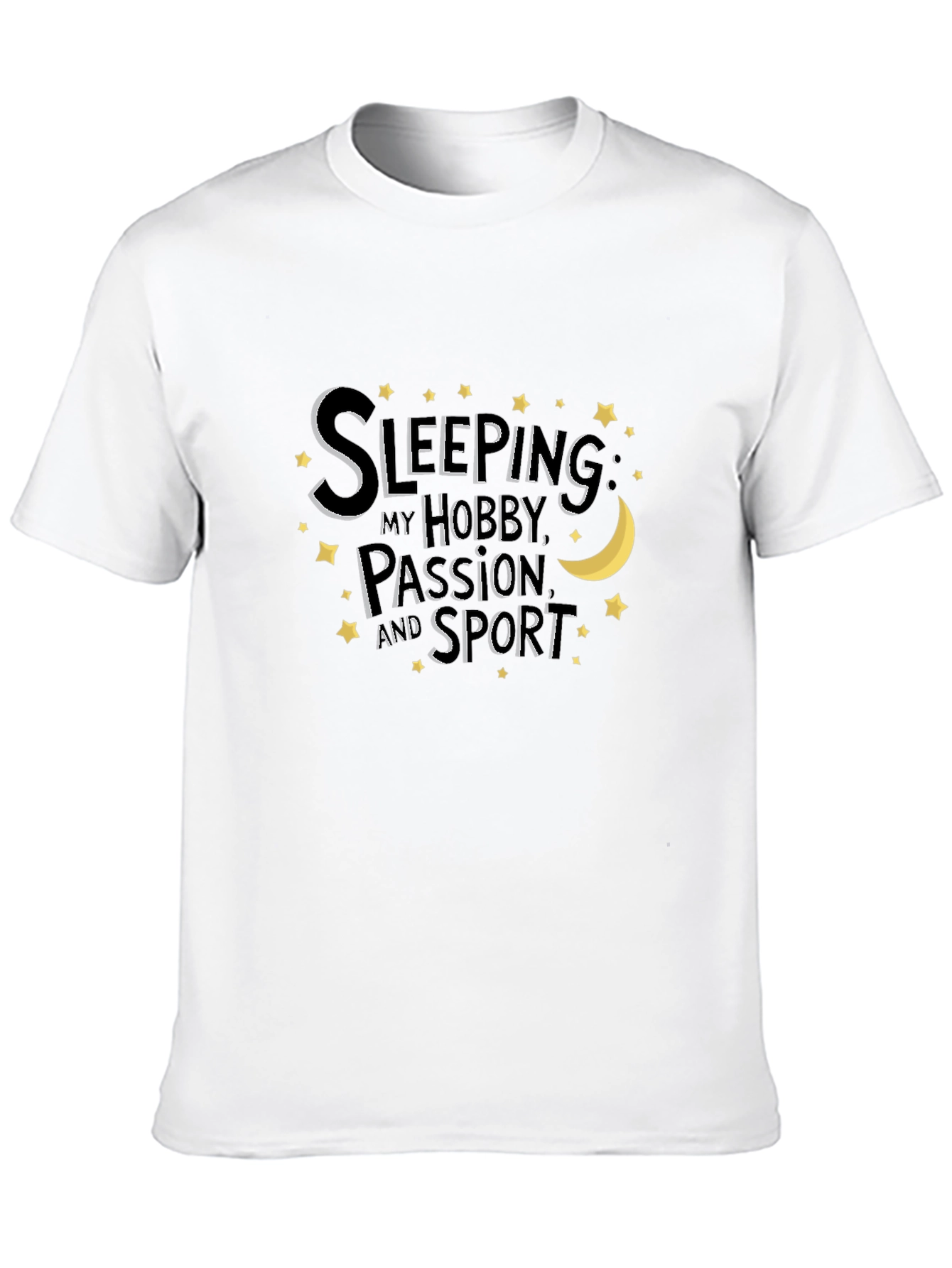 Camiseta Negra con Diseño de Sleeping is My Hobby