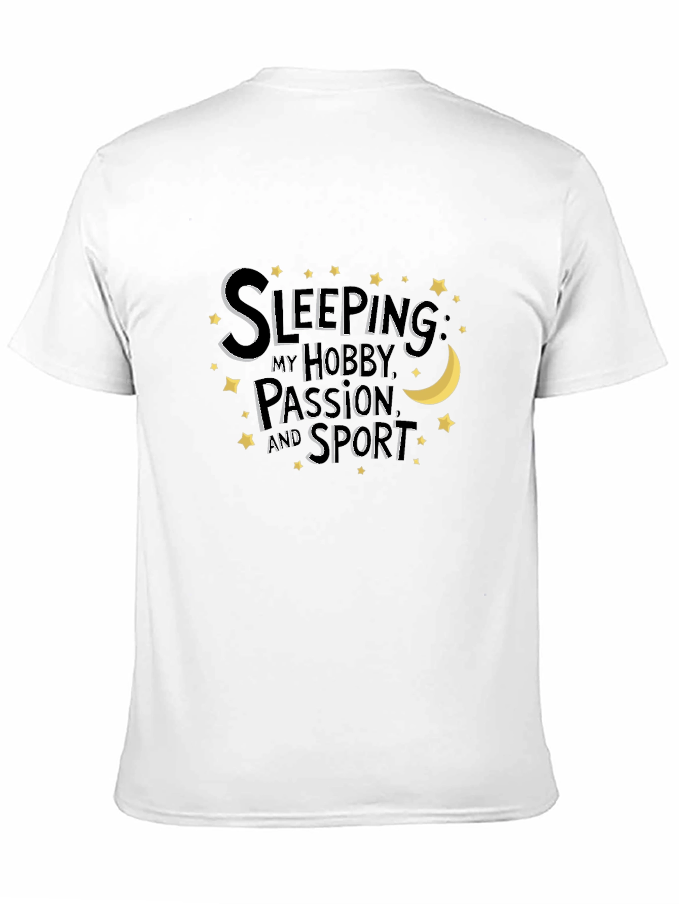 Camiseta Negra con Diseño de Sleeping is My Hobby