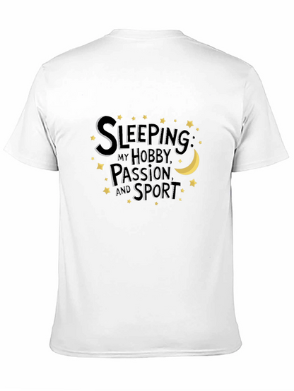 Camiseta Negra con Diseño de Sleeping is My Hobby