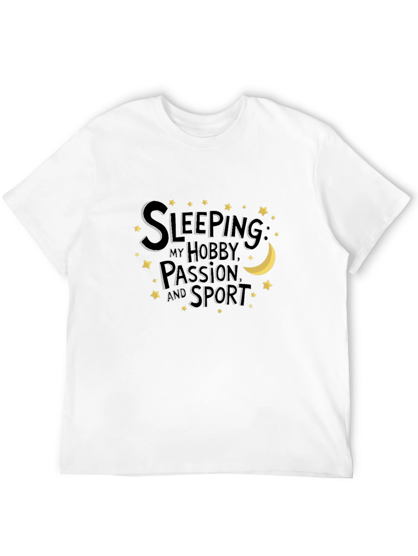 Camiseta Negra con Diseño de Sleeping is My Hobby