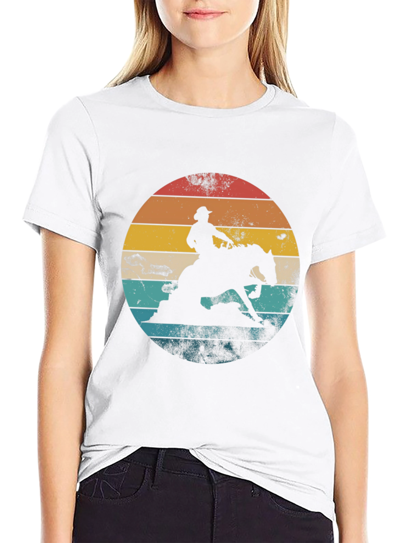 Camiseta Vaquero Retro Atardecer