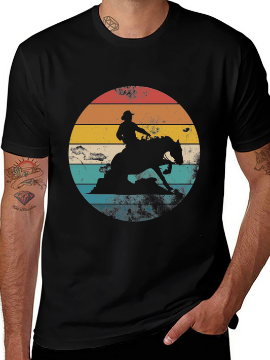 Camiseta Vaquero Retro Atardecer