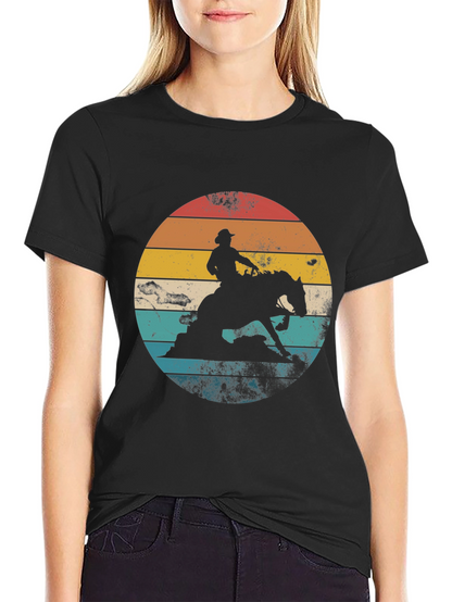 Camiseta Vaquero Retro Atardecer