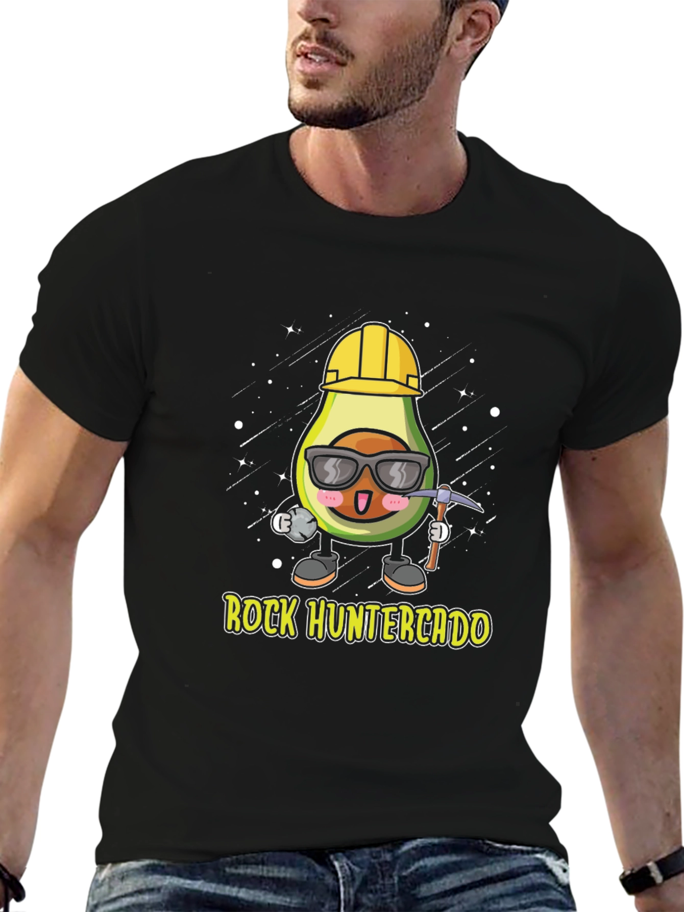 Camiseta Negra: Aguacate Minero