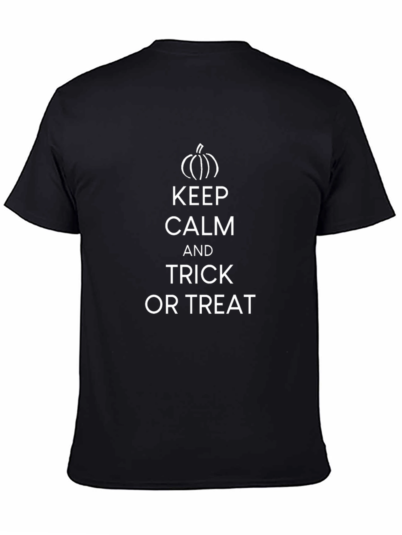 Camiseta Negra Keep Calm Trick or Treat Halloween