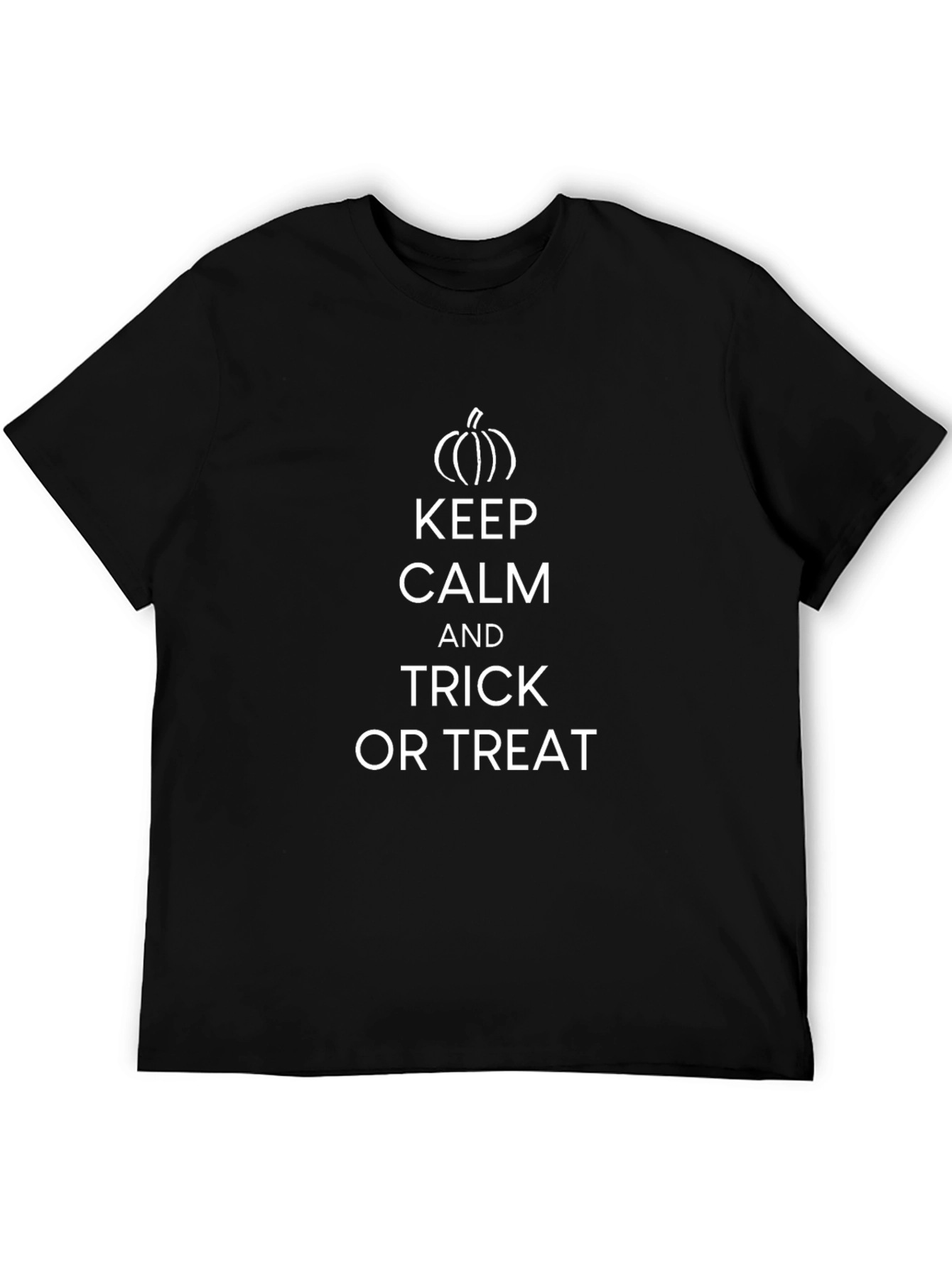Camiseta Negra Keep Calm Trick or Treat Halloween