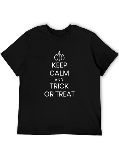 Camiseta Negra Keep Calm Trick or Treat Halloween