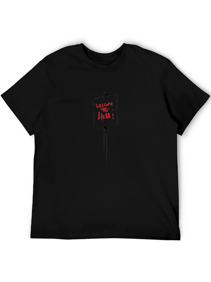 Camiseta Negra con Diseño Bienvenido al Infierno