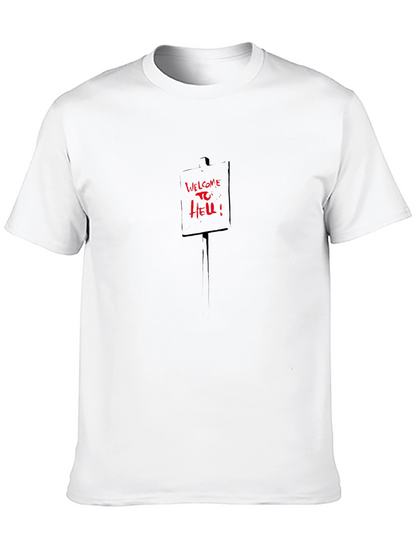 Camiseta Negra con Diseño Bienvenido al Infierno