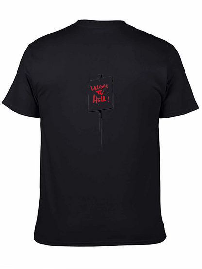 Camiseta Negra con Diseño Bienvenido al Infierno