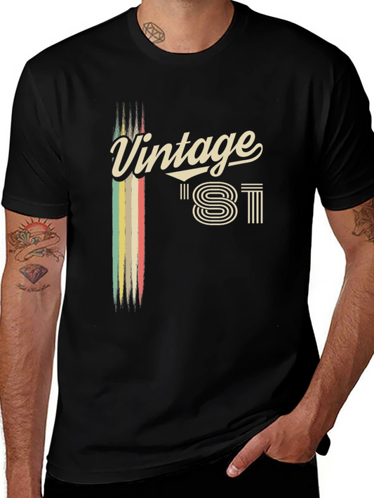 Camiseta Vintage 81 Retro para Hombre