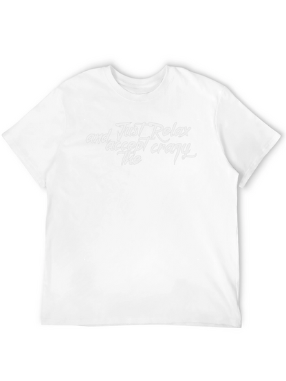 Camiseta Negra: Relájate y Acepta lo Loco