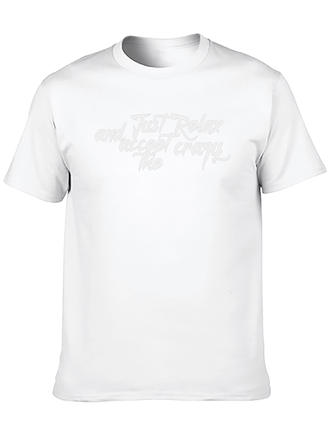 Camiseta Negra: Relájate y Acepta lo Loco
