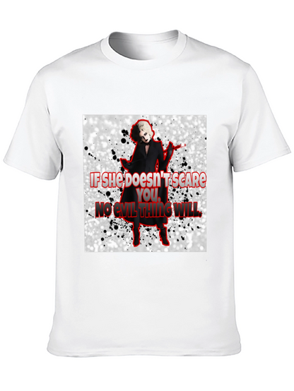 Camiseta Negra con Diseño de Terror
