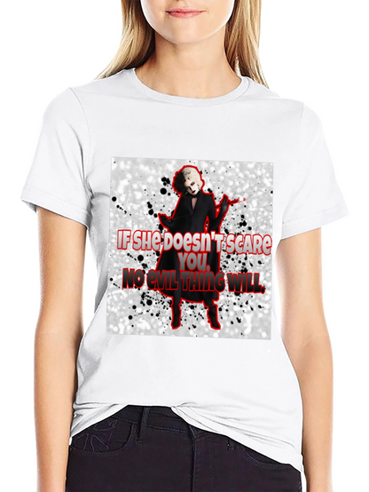 Camiseta Negra con Diseño de Terror