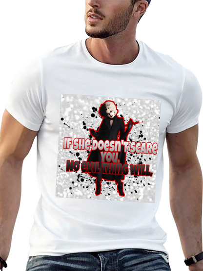 Camiseta Negra con Diseño de Terror