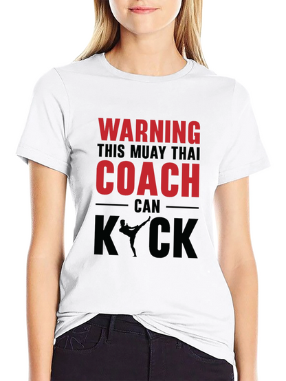 Camiseta Muay Thai Coach - Advertencia Kick