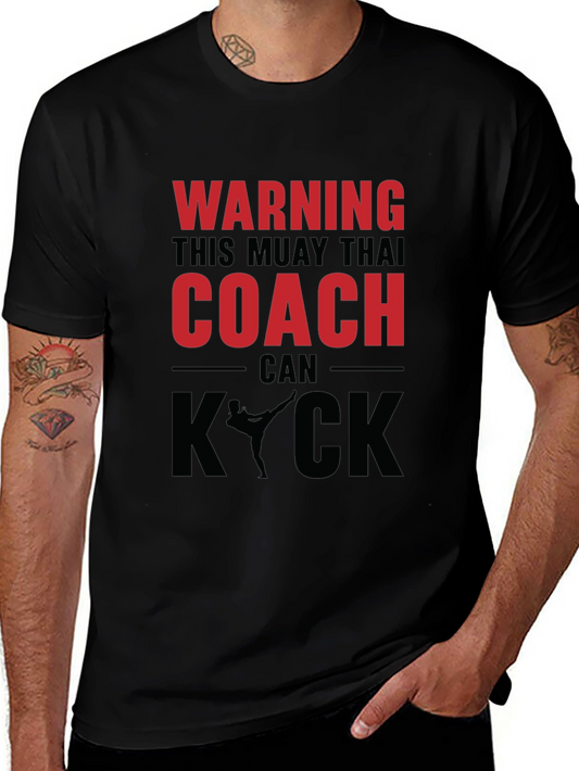 Camiseta Muay Thai Coach - Advertencia Kick
