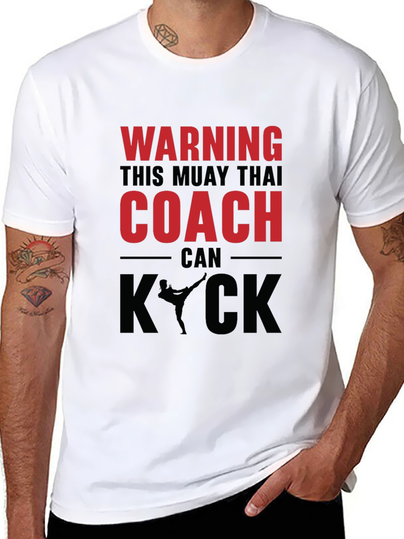 Camiseta Muay Thai Coach - Advertencia Kick