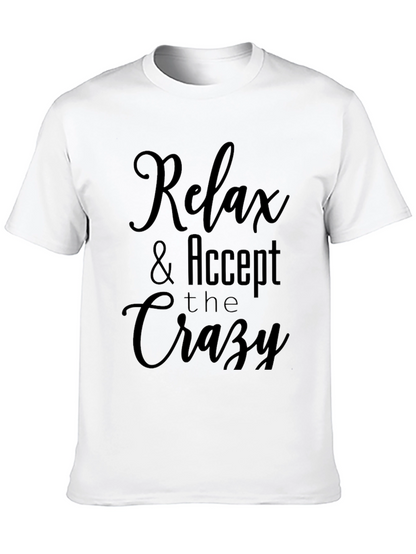 Camiseta Negra: Relax & Accept the Crazy