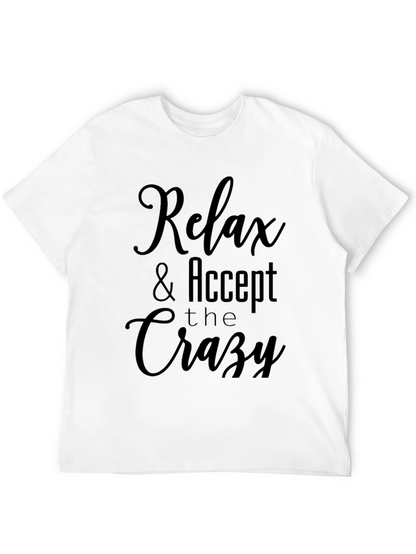 Camiseta Negra: Relax & Accept the Crazy