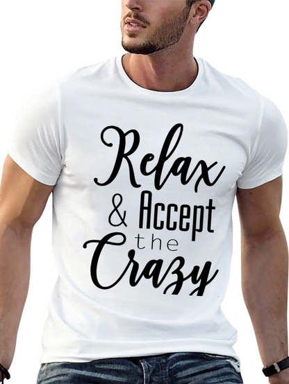 Camiseta Negra: Relax & Accept the Crazy
