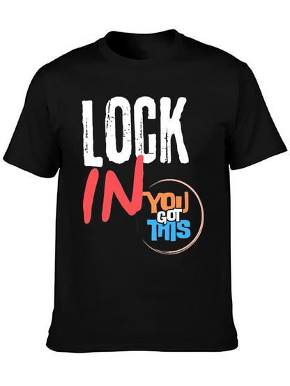 Camiseta Negra Motivacional Lock In You Got This