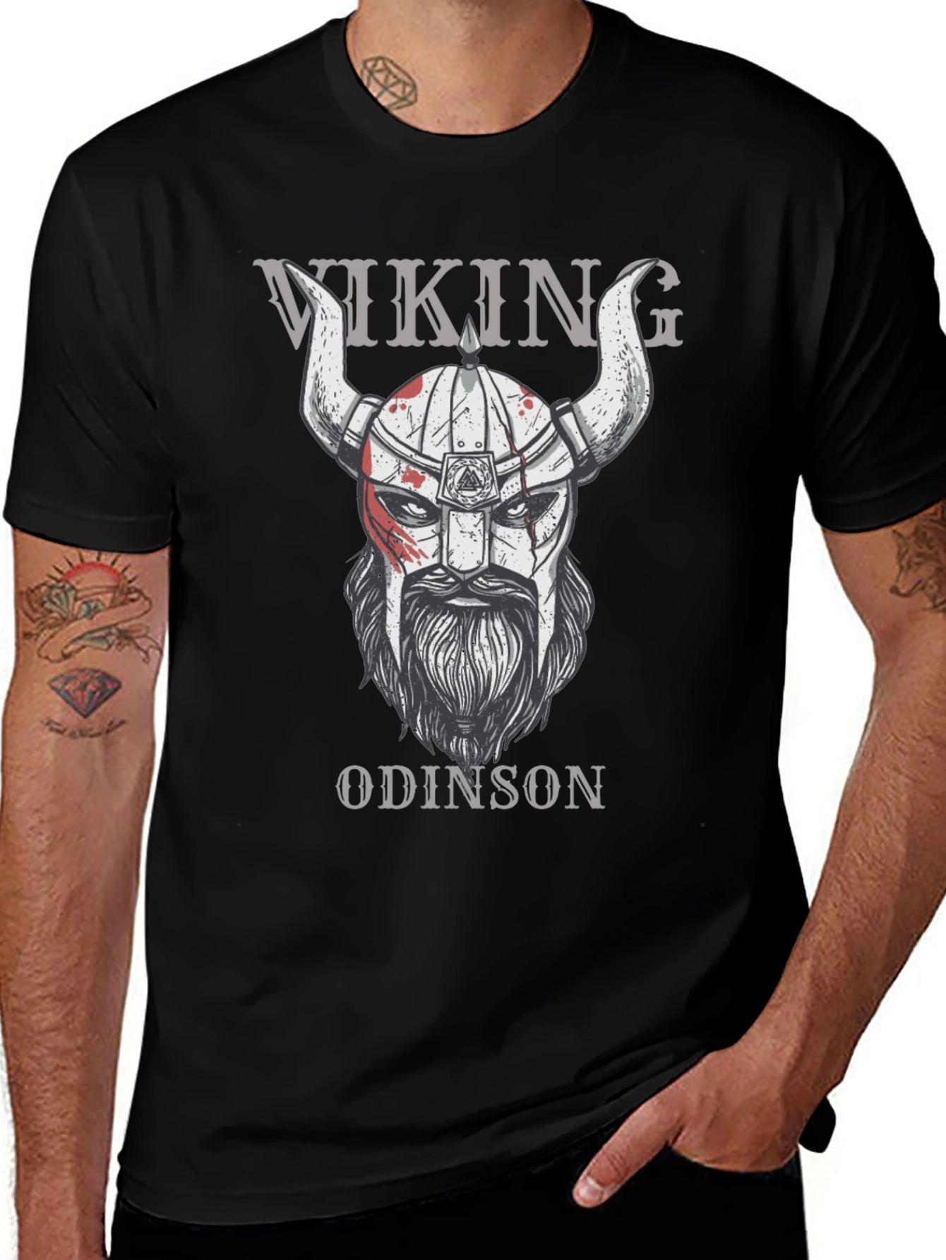 Camiseta Vikinga Odinson Negra