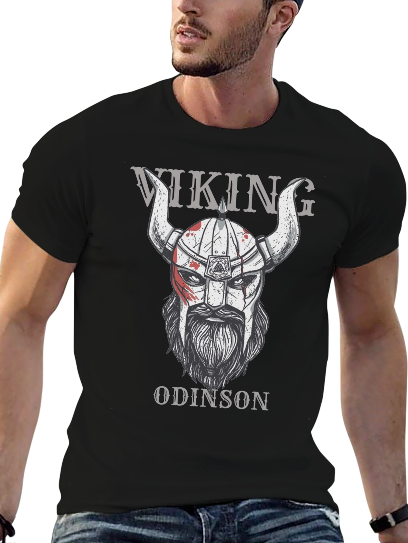 Camiseta Vikinga Odinson Negra