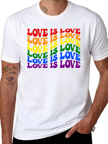 Camiseta Negra Love is Love LGBTQ+ Orgullo
