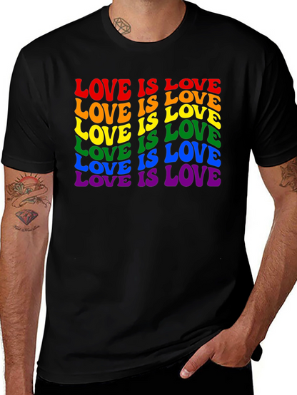 Camiseta Negra Love is Love LGBTQ+ Orgullo