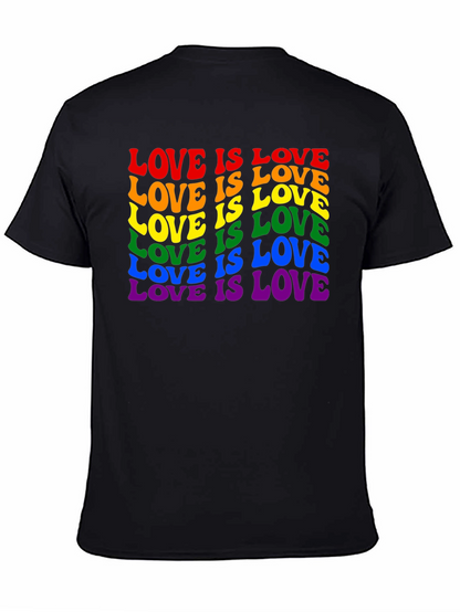 Camiseta Negra Love is Love LGBTQ+ Orgullo