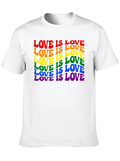 Camiseta Negra Love is Love LGBTQ+ Orgullo